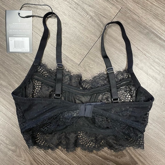 Thistle and Spire Amore Black Lace Bralette Women's XS+ Lace Wired Lingerie Bra - Picture 5 of 10